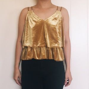 Velvet Ruffle Cami